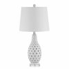 Lamps * | Harlem 25 In. White Table Lamp With White Shade By Safavieh