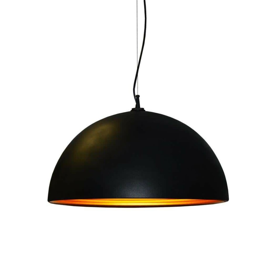 Pendant Lights * | Helsinki 1-Light Matte Black Pendant By Radionic Hi Tech