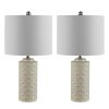 Lamps * | Artef 24 In. Ivory Table Lamp With White Shade (Set Of 2) By Safavieh