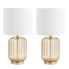 Lamps * | Portlia 21. 3 In. Copper Table Lamp With Off White Shade (Set Of 2) By Safavieh