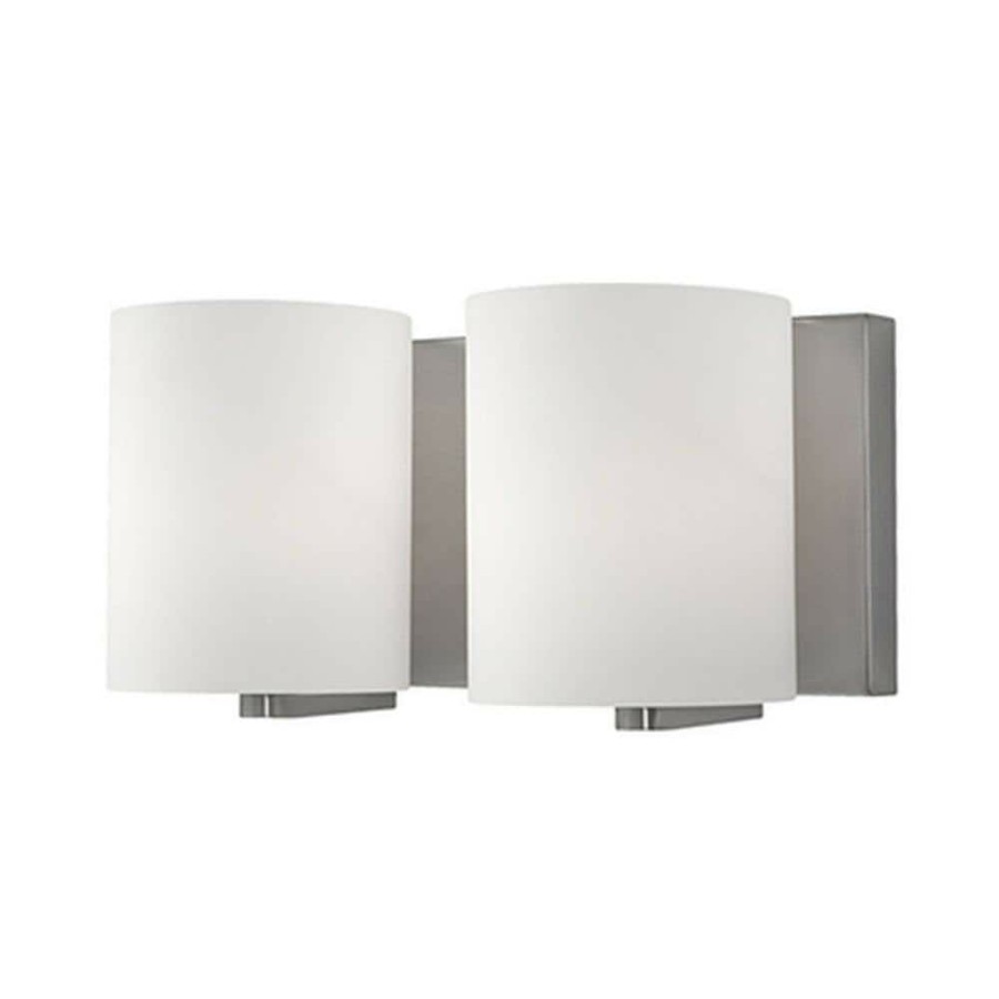 Vanity Lighting * | Bailey 2-Light Brushed Nickel Bath Light By Radionic Hi Tech