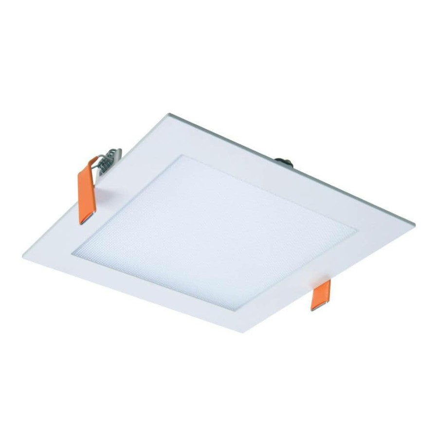 Recessed Lighting * | Hlb 6 In. Selectable White Square New Construction/Remodel Canless Recessed Integrated Led Downlight Kit By Halo