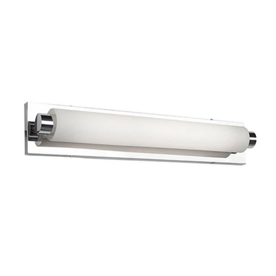 Vanity Lighting * | Nevaeh 1-Light Chrome 60-Watt Equivalence Integrated Led Bath Light By Radionic Hi Tech