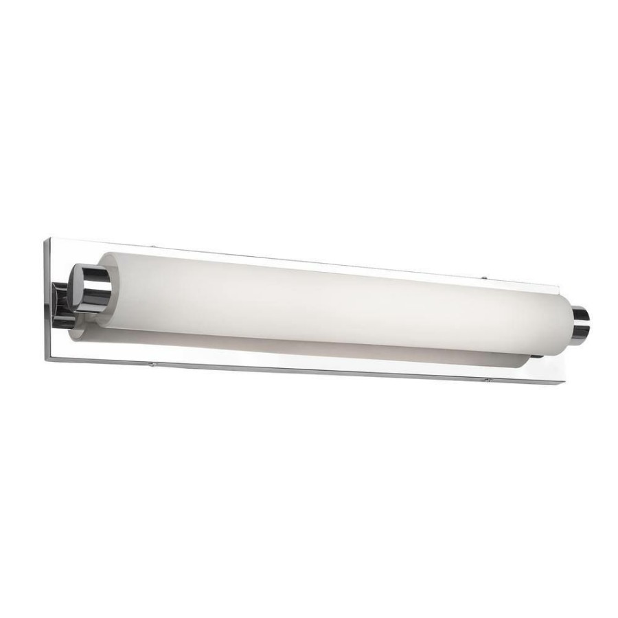 Vanity Lighting * | Nevaeh 1-Light Chrome 60-Watt Equivalence Integrated Led Bath Light By Radionic Hi Tech