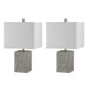 Lamps * | Jaxon 21 In. Gray Table Lamp With White Shade (Set Of 2) By Safavieh