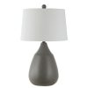 Lamps * | Sinrus 26.25 In. Gray Table Lamp With White Shade By Safavieh