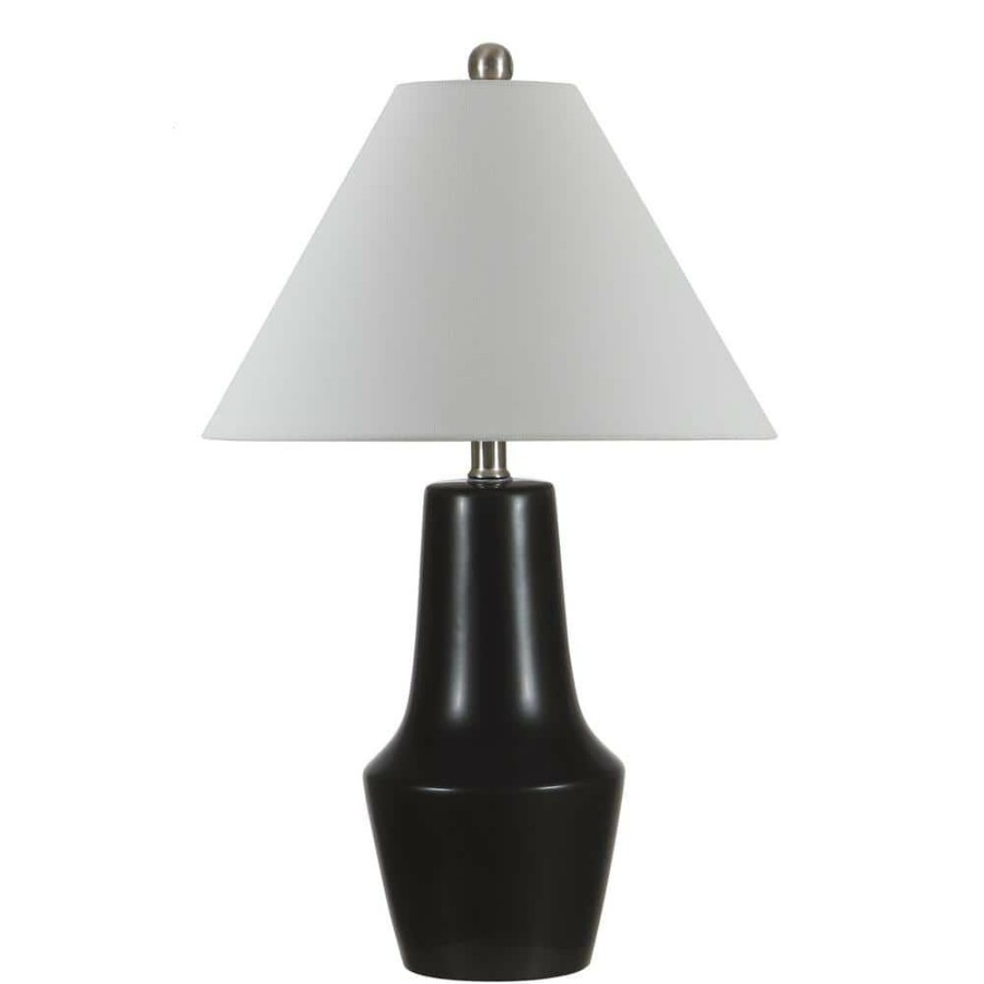 Lamps * | Cerlia 26 In. Black Table Lamp With White Shade By Safavieh