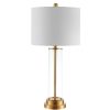 Lamps * | Cassian 26 In. Clear Table Lamp With White Shade By Safavieh