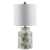 Lamps * | Branko 19 In. Gray Table Lamp With White Shade By Safavieh