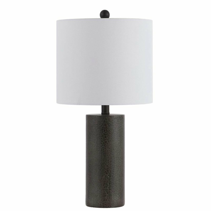 Lamps * | Nori 24 In. Dark Gray Table Lamp With White Shade By Safavieh