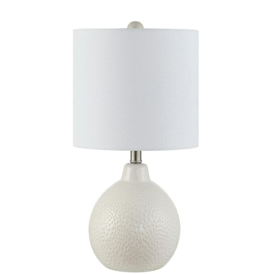 Lamps * | Memphis 20 In. Ivory Table Lamp With White Shade By Safavieh