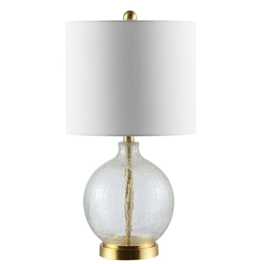 Lamps * | Lovell 23 In. Clear Table Lamp With White Shade By Safavieh