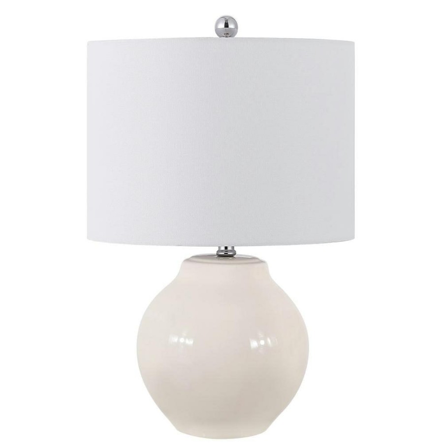 Lamps * | Zaid 21. 5 In. Ivory Table Lamp With White Shade By Safavieh