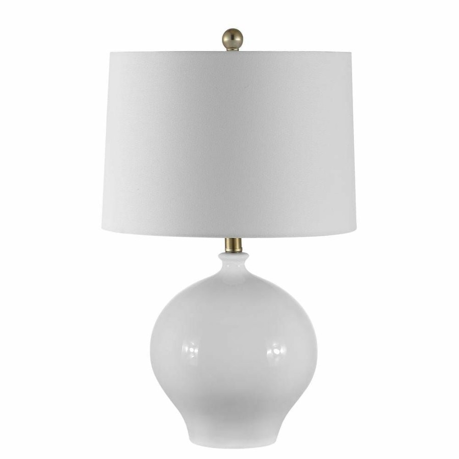 Lamps * | Kemli 23.5 In. White Table Lamp With White Shade By Safavieh