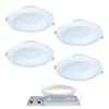 Recessed Lighting * | Quicklink 6 In. Selectable Cct 600Lm, Direct Mount Canless Integrated Led Kit Recessed Light White Trim, Dimmable (4-Pk) By Halo