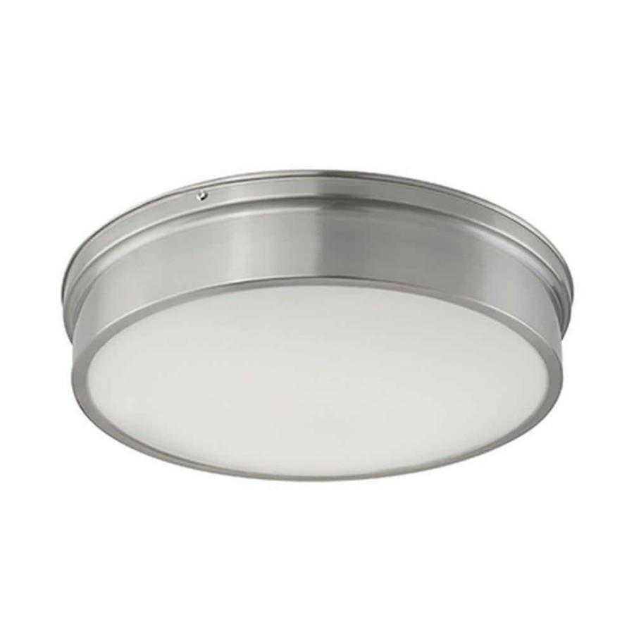 Flush Mount Lights * | Heather 60-Watt Equivalence Brushed Nickel Integrated Led Ceiling Flush Mount By Radionic Hi Tech