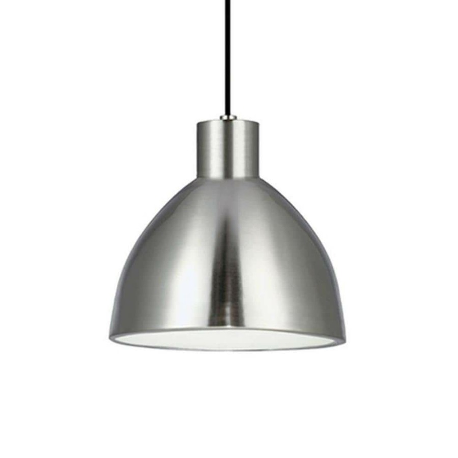 Chandeliers * | Kara 1-Light 40-Watt Equivalence Brushed Nickel Integrated Led Pendant By Radionic Hi Tech