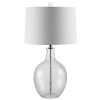 Lamps * | Nadine 26 In. Clear Table Lamp With White Shade By Safavieh