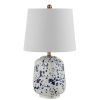 Lamps * | Greyon 23 In. Navy Blue Table Lamp With White Shade By Safavieh