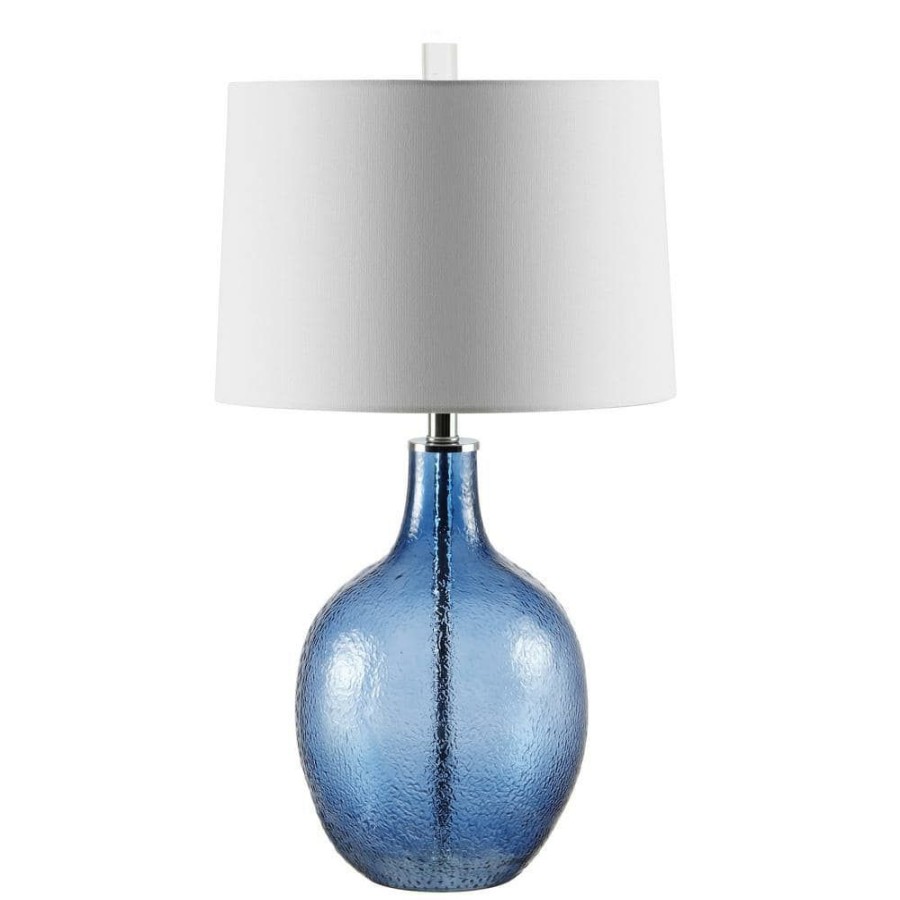 Lamps * | Nadine 26 In. Blue Table Lamp With White Shade By Safavieh