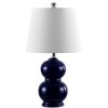 Lamps * | Everlee 22 In. Navy Table Lamp With White Shade By Safavieh