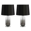 Lamps * | Kelsia 21. 2 In. Black Table Lamp With Black Shade (Set Of 2) By Safavieh