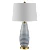 Lamps * | Eliana 26.5 In. Blue Table Lamp With White Shade By Safavieh