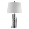 Lamps * | Batul 30 In. Nickel Table Lamp With White Shade By Safavieh