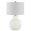 Lamps * | Syra 24 In. Ivory Table Lamp With White Shade By Safavieh