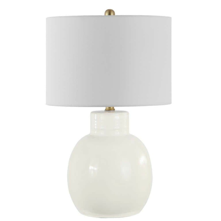 Lamps * | Syra 24 In. Ivory Table Lamp With White Shade By Safavieh