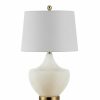 Lamps * | Demra 25 In. White Table Lamp With White Shade By Safavieh