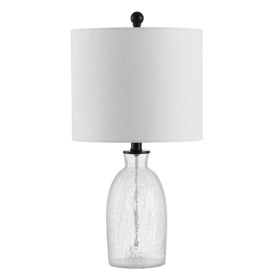 Lamps * | Nakula 23 In. Clear Table Lamp With White Shade By Safavieh