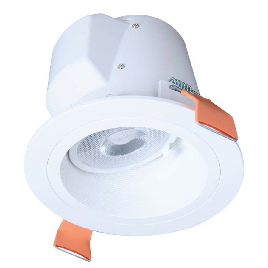 Recessed Lighting * | 6 In. Selectable Cct 2700K To 5000K Integrated Led White Recessed Light, Sloped Ceiling Trim, Led Direct Mount Module By Halo