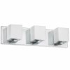 Vanity Lighting * | Nella 3-Light Polished Chrome Vanity Light With Frosted White Glass By Radionic Hi Tech