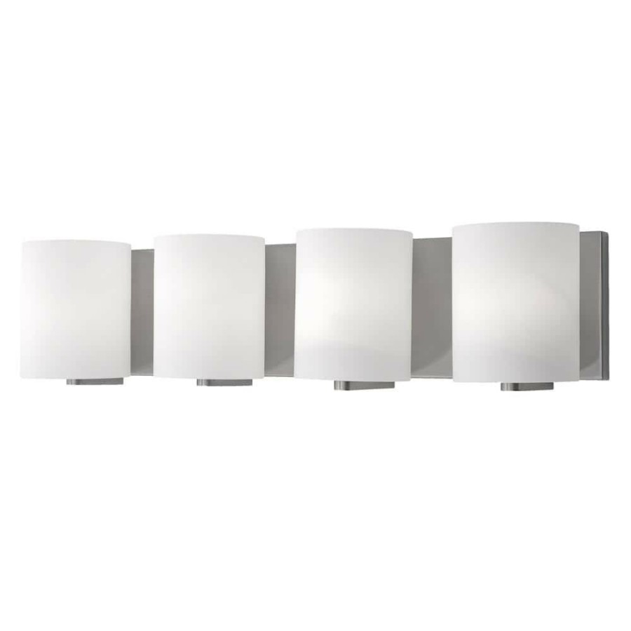 Vanity Lighting * | Bailey 4-Light Brushed Nickel Bath Light By Radionic Hi Tech