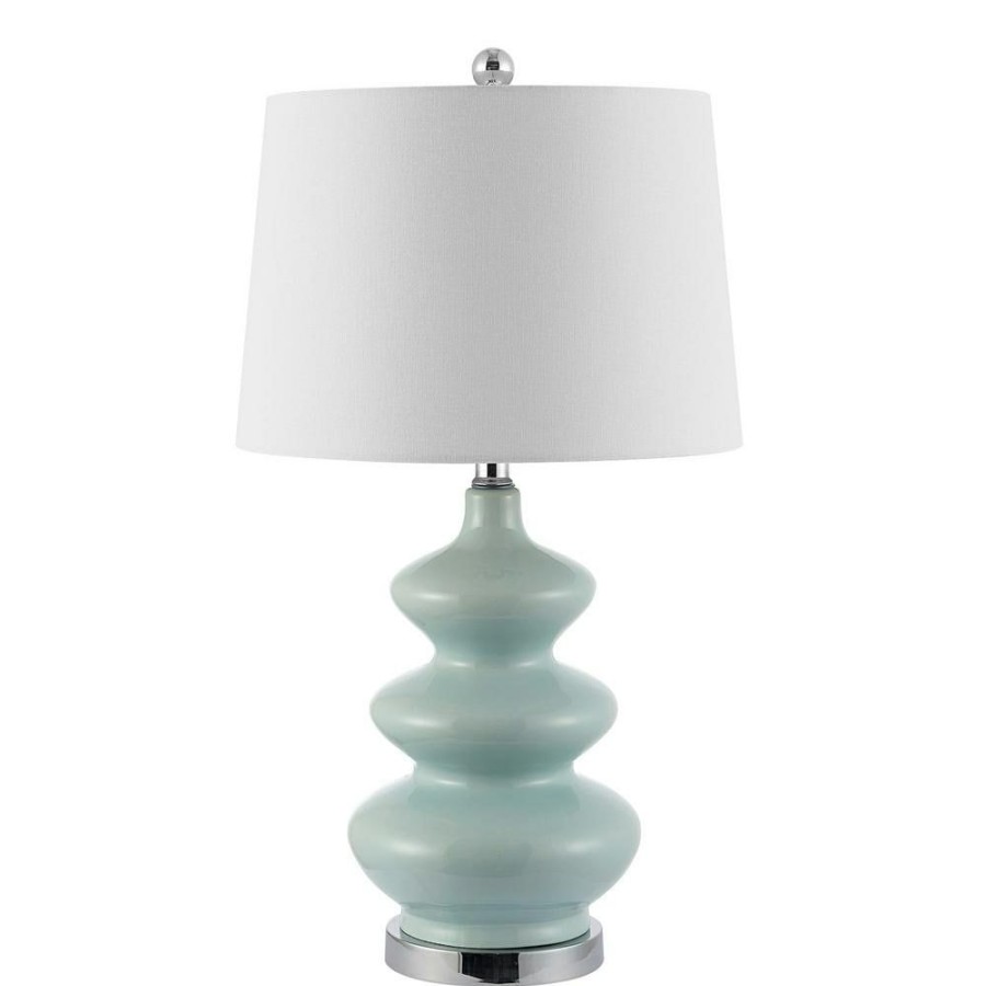 Lamps * | Brielle 27.5 In. Blue Table Lamp With White Shade By Safavieh