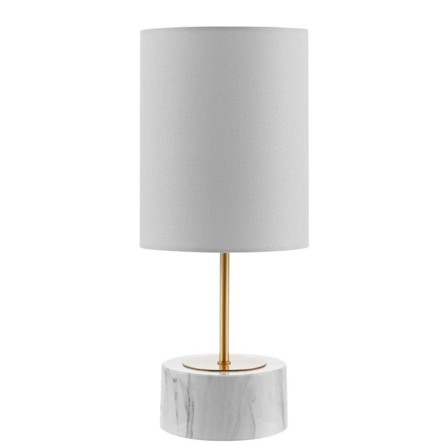 Lamps * | Kamilah 18 In. White Table Lamp With White Shade By Safavieh