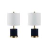 Lamps * | Jayce 20.5 In. Navy Table Lamp With White Shade (Set Of 2) By Safavieh