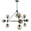 Chandeliers * | Dmarko 10-Light 44 In. Matte Black Chandelier By Radionic Hi Tech