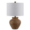 Lamps * | Kamryn 23 In. Brown Table Lamp With White Shade By Safavieh