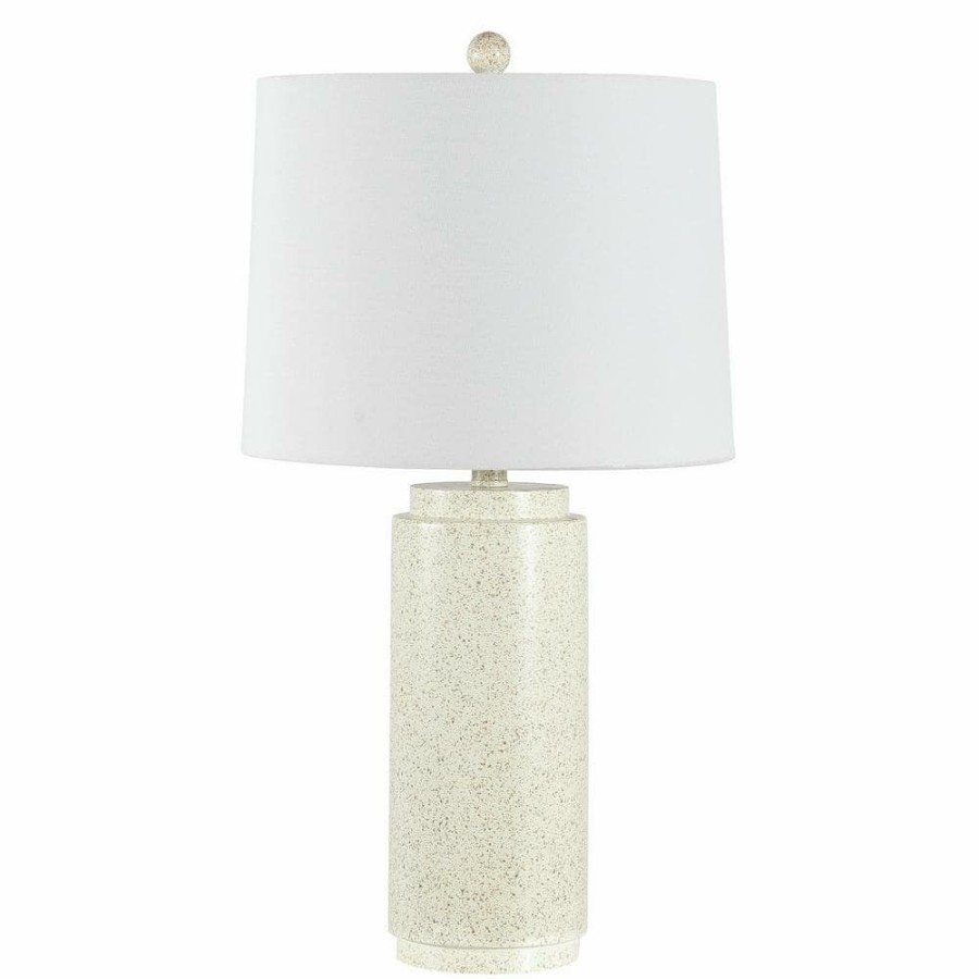 Lamps * | Silla 25.5 In. White/Gray Table Lamp With White Shade By Safavieh