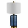 Lamps * | Novah 26 In. Blue Table Lamp With White Shade By Safavieh