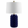 Lamps * | Weldon 22.5 In. Navy Table Lamp With White Shade By Safavieh