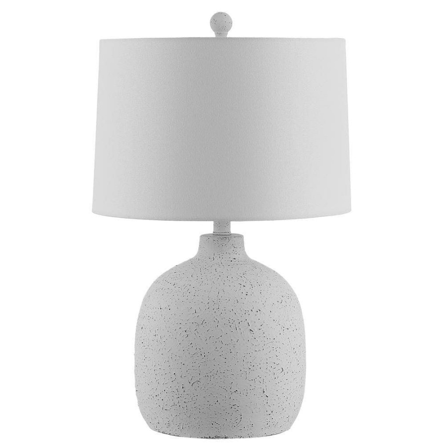 Lamps * | Veleri 24 In. White Speckle Table Lamp With White Shade By Safavieh