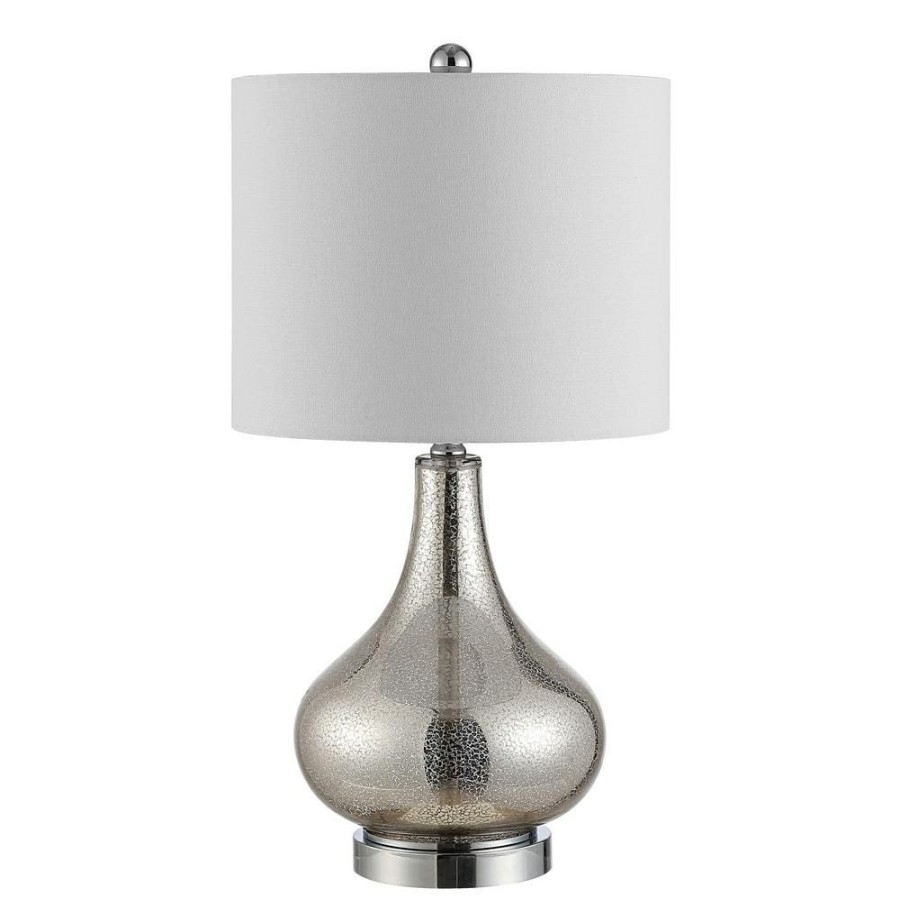 Lamps * | Brooks 24 In. Silver Table Lamp With White Shade By Safavieh