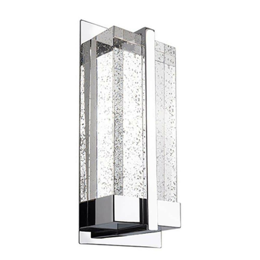 Cabinet Lights * | Naperville 40-Watt Equivalence Chrome Integrated Led Sconce By Radionic Hi Tech