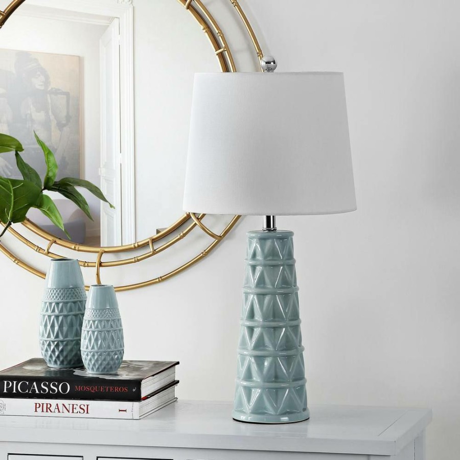 Lamps * | Cairo 26 In. Blue Table Lamp With White Shade By Safavieh