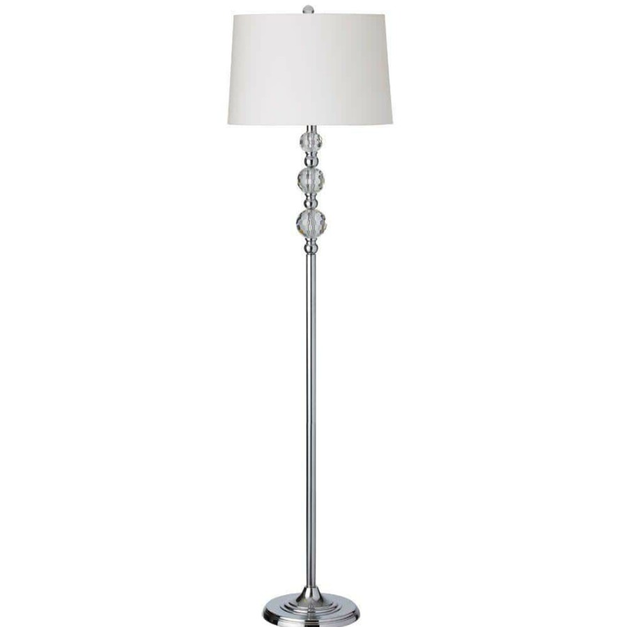 Lamps * | Mazely 16 In. Polished Chrome Floor Lamp By Radionic Hi Tech