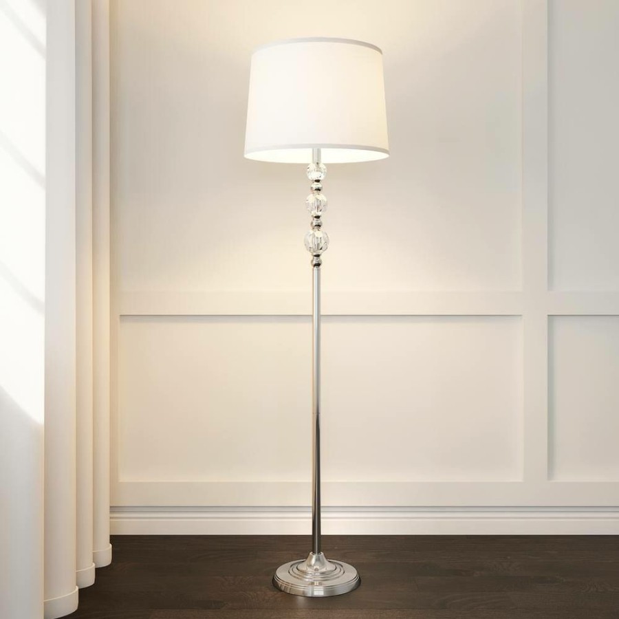 Lamps * | Mazely 16 In. Polished Chrome Floor Lamp By Radionic Hi Tech