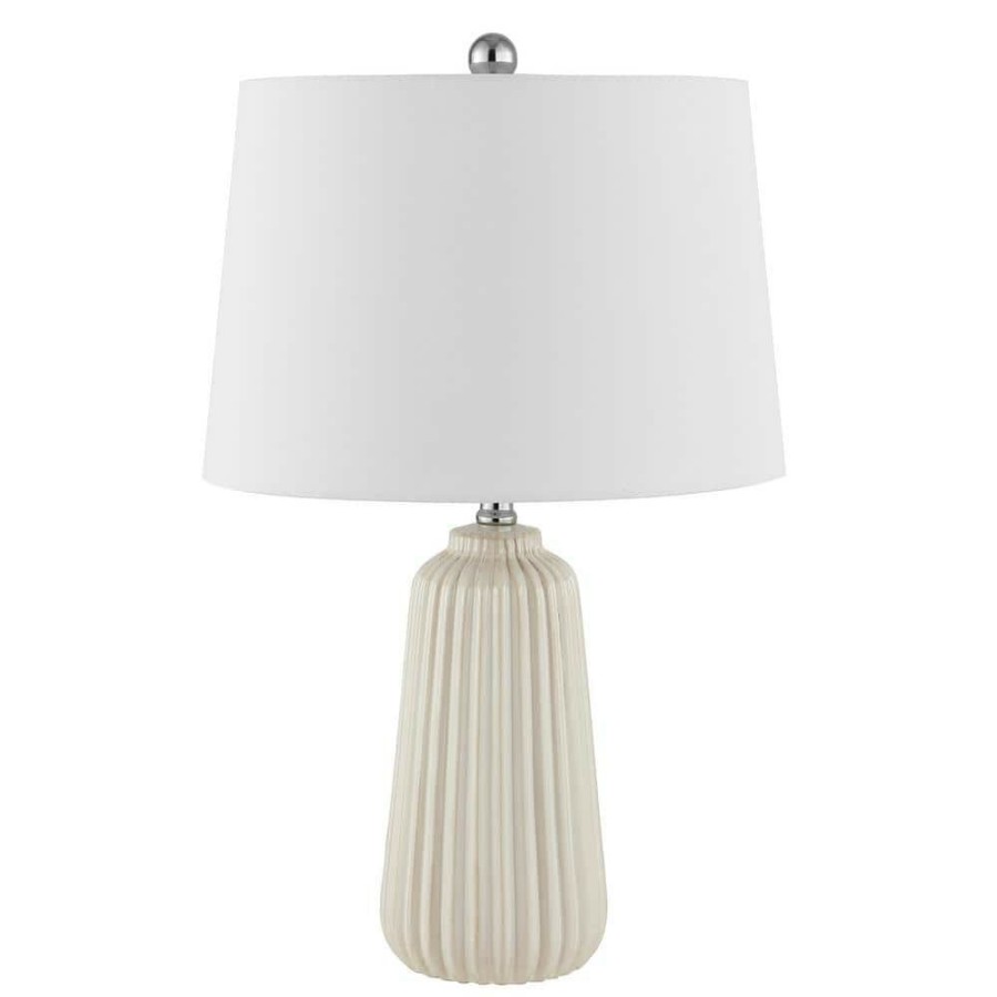 Lamps * | Sawyer 24 In. Ivory Table Lamp With White Shade By Safavieh